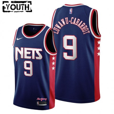 NBA Børn Trøje Brooklyn Nets Timothe Luwawu-Cabarrot 9 Nike 2021-22 City Edition Throwback 90s Swingman